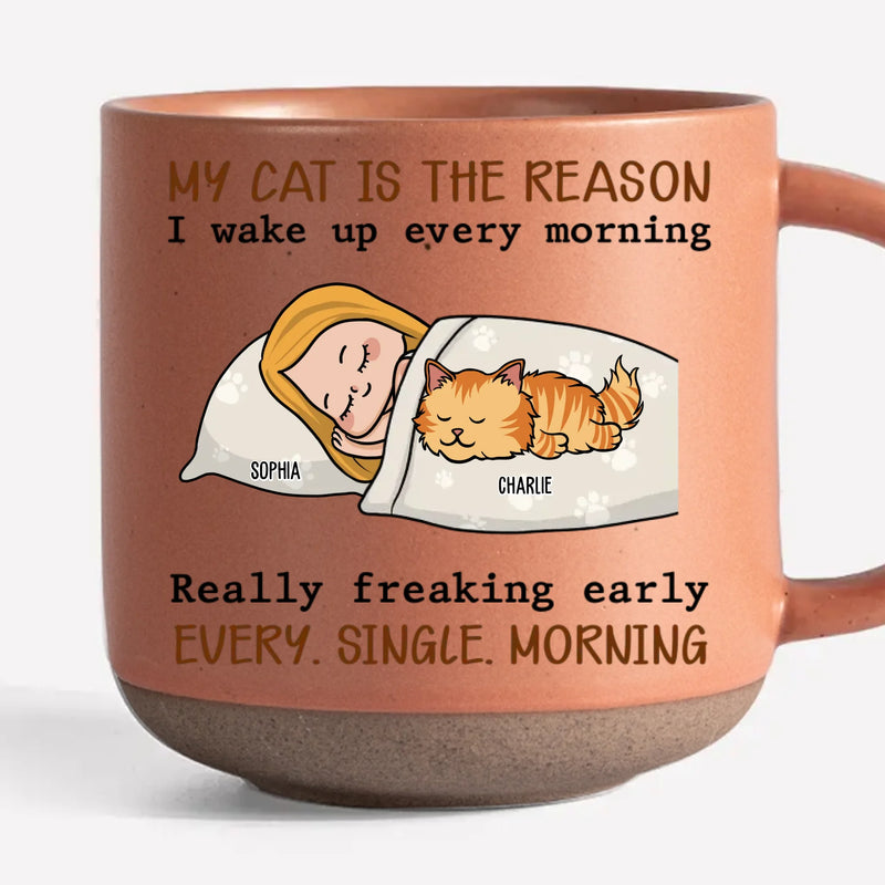Custom Name Funny Cat Gifts for Cat Lovers - Personalized Pottery Mug