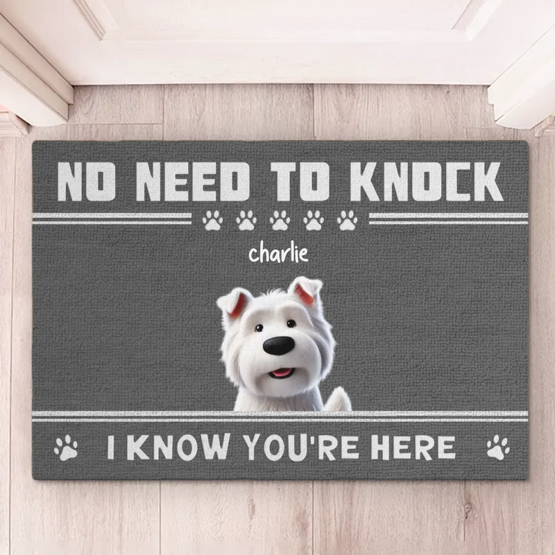 Custom Pet Name Dog Lover Welcome Gifts - Personalized Doormat