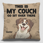 Custom Name Funny Dog Couch Gifts for Dog Lovers - Personalized Pillow