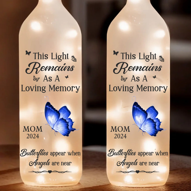 We Stand By Your Side Always - Memorial Personalized Custom Bottle Lamp - Sympathy Gift For Family Members