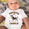Furry Friends Make Life Brighter - Dog Personalized Custom Baby Onesie - Baby Shower Gift, Gift For Pet Owners, Pet Lovers