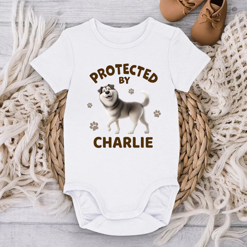 Furry Friends Make Life Brighter - Dog Personalized Custom Baby Onesie - Baby Shower Gift, Gift For Pet Owners, Pet Lovers