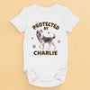 Furry Friends Make Life Brighter - Dog Personalized Custom Baby Onesie - Baby Shower Gift, Gift For Pet Owners, Pet Lovers