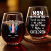 A Little Something To Make Her Feel Extra Special - Family Personalized Custom Wine Glass - Gift For Mom, Daughter