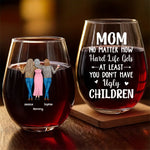 Custom Name Funny Mom Gifts - Personalized Wine Glass