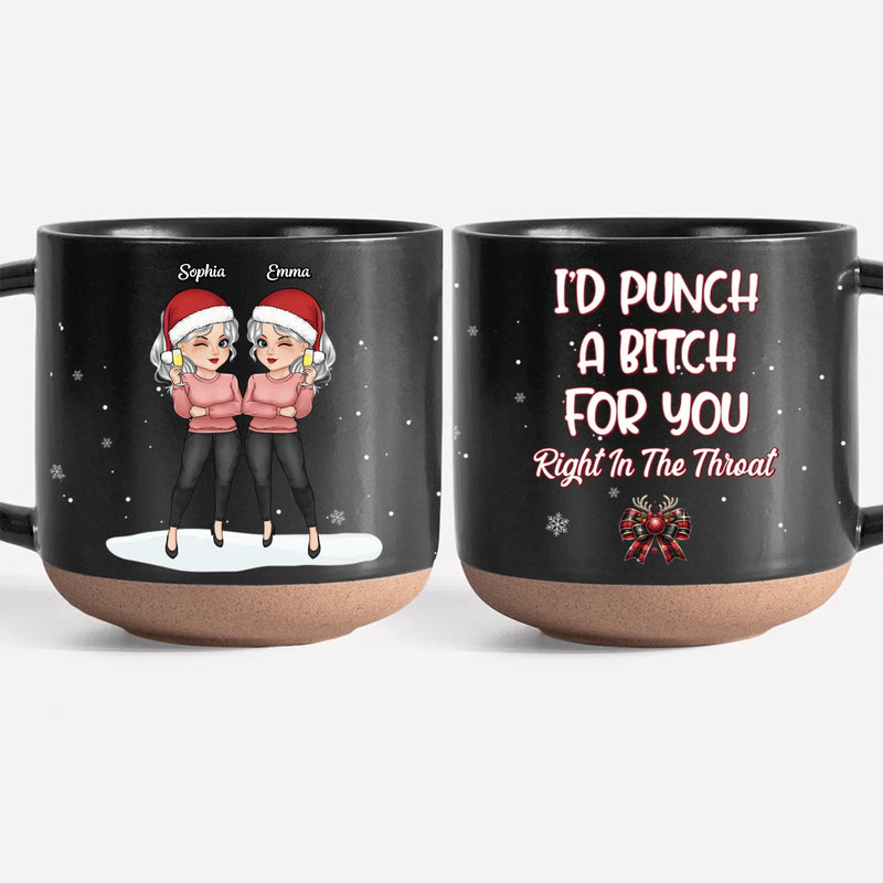 Friends Who Holiday Together Sleigh Together - Bestie Personalized Custom Printed Pottery Mug - Christmas Gift For Best Friends, BFF, Sisters