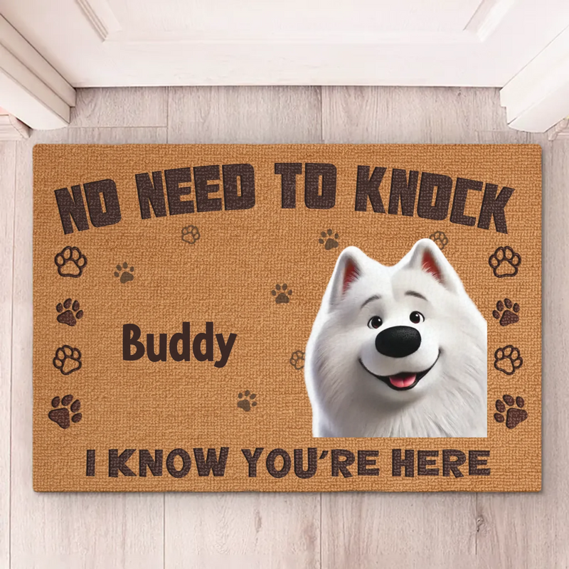 Custom Name Dog Welcome Decor - Personalized Doormat