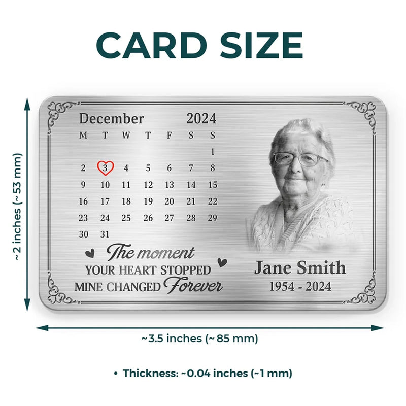 Custom Photo Always By Our Side, Even If Unseen - Memorial Personalized Custom Aluminum Wallet Card - Sympathy Gift For Family Members