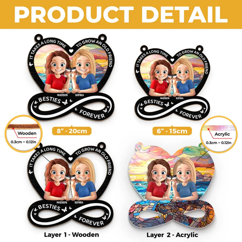 Custom Name Best Friend Gifts - Personalized Suncatcher Ornament