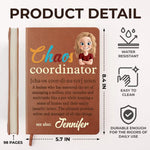 Custom Name Chaos Coordinator Gifts for Women - Personalized Leather Journal