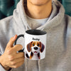 Peeking Now, Cuddling Later - Dog & Cat Personalized Custom Accent Mug - Gift For Pet Owners, Pet Lovers