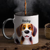Peeking Now, Cuddling Later - Dog & Cat Personalized Custom Accent Mug - Gift For Pet Owners, Pet Lovers