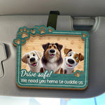 Funny Dog Drive Safe Gifts for Dog Lovers - Car Visor Clip