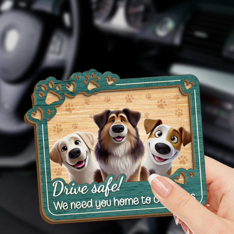 Funny Dog Drive Safe Gifts for Dog Lovers - Car Visor Clip