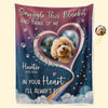 Custom Photo Love Never Fades - Memorial Personalized Custom Blanket - Sympathy Gift For Pet Owners, Pet Lovers