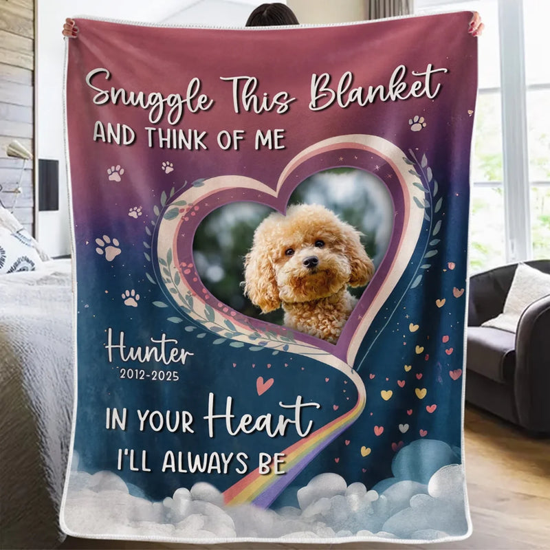 Custom Photo Love Never Fades - Memorial Personalized Custom Blanket - Sympathy Gift For Pet Owners, Pet Lovers