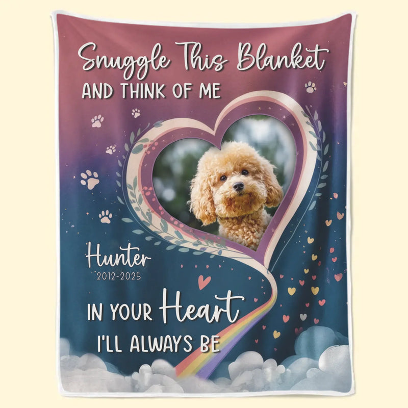 Custom Pet Photo Memorial Gifts for Dog Lovers - Personalized Blanket