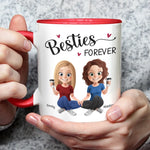 Custom Name Besties Gifts for Women - Personalized Accent Mugs