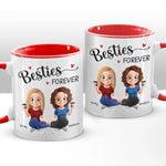 Custom Name Besties Gifts for Women - Personalized Accent Mugs