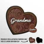 Custom Name Grandma Family Gifts - Personalized Car Visor Clip
