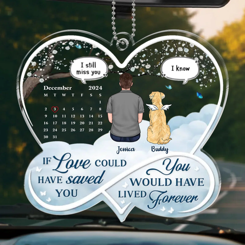 Custom Pet Memorial Keepsake - Personalized Car Ornament