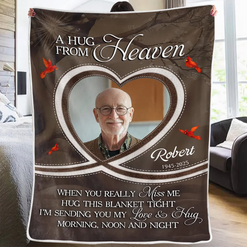 Custom Photo Forever Loved, Forever Missed - Memorial Personalized Custom Blanket - Sympathy Gift For Family Members