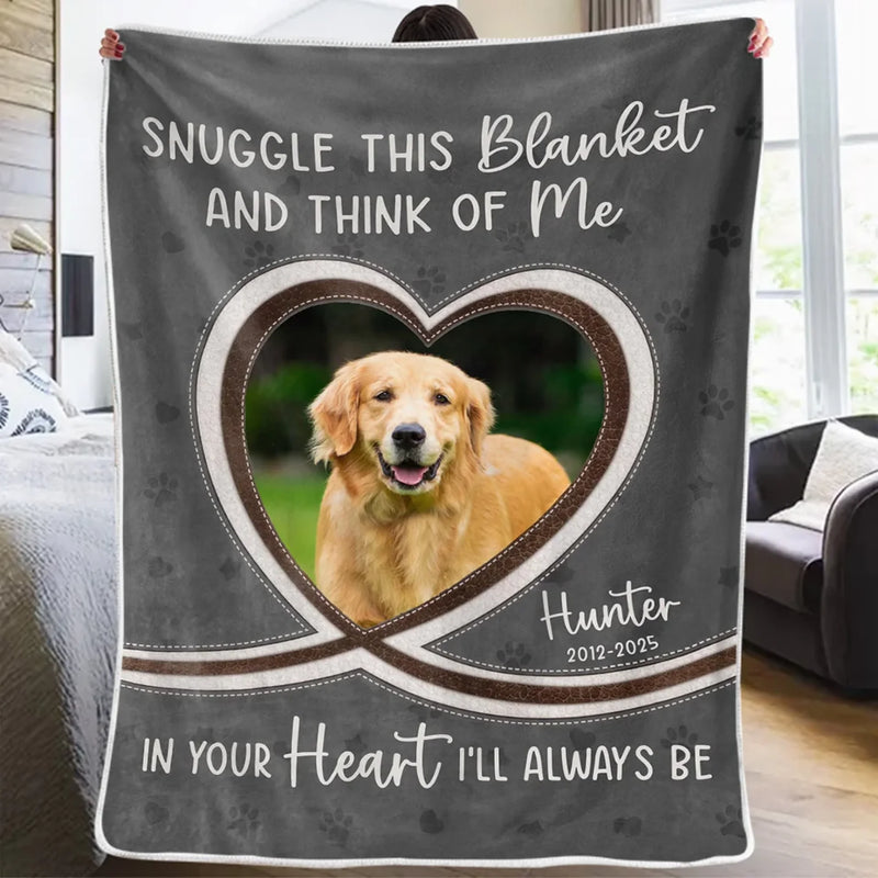 Custom Pet Photo Memorial Gifts for Dog Lovers - Personalized Blanket
