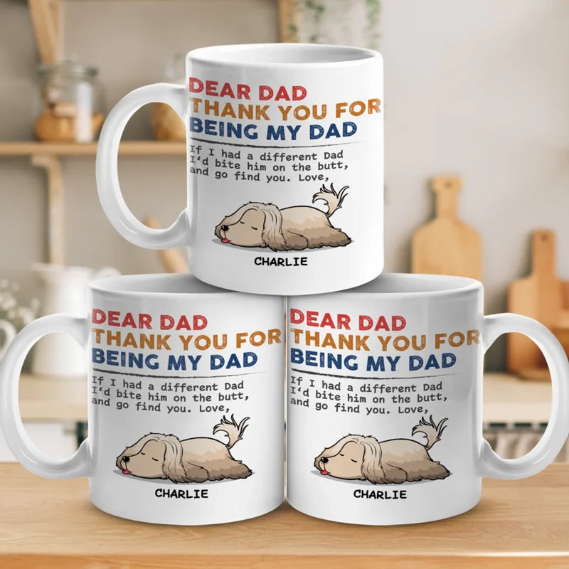 Custom Name Funny Dog Dad Gifts - Personalized Mugs