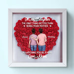 Custom Name Mother Daughter Gifts - Personalized Flower Shadow Box