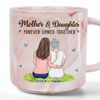 A Mother’s Love, A Daughter’s Strength - Family Personalized Custom Marble Mug - Mother's Day, Gift For Mom, Daughter