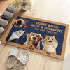 Come Back With A Warrant And Cat Treats - Dog & Cat Personalized Custom Home Decor Decorative Mat - House Warming Gift For Pet Owners, Pet Lovers
