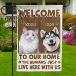 Custom Pet Photo Welcome Home Gifts for Pet Lovers - Personalized Flag