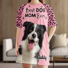 Custom Photo Happiness Is A Pup By Your Side - Dog & Cat Personalized Custom Women's Sleep Tee - Gift For Pet Owners, Pet Lovers