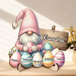 Custom Name Easter Grandma Gifts - Personalized Wooden Plaque