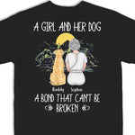 Custom Name Girl and Her Dog Gifts - Personalized Apparel