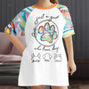Love Is A Four-Pawed Word - Dog & Cat Personalized Custom Women's Sleep Tee - Mother's Day, Gift For Pet Owners, Pet Lovers