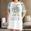 Love Is A Four-Pawed Word - Dog & Cat Personalized Custom Women's Sleep Tee - Mother's Day, Gift For Pet Owners, Pet Lovers