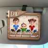 Drive With Love, Arrive With Smiles - Family Personalized Custom Car Visor Clip - Gift For Family Members