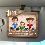 Best Dad Ever Drive Safe Daddy Gift - Car Visor Clip