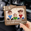 Drive With Love, Arrive With Smiles - Family Personalized Custom Car Visor Clip - Gift For Family Members
