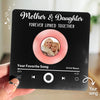 Custom Photo Mother And Daughter Forever Linked Together - Family Personalized Custom Music Fridge Magnet That Can Play Songs - Mother's Day Gift For Mom, Grandma