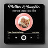 Custom Photo Mother And Daughter Forever Linked Together - Family Personalized Custom Music Fridge Magnet That Can Play Songs - Mother's Day Gift For Mom, Grandma