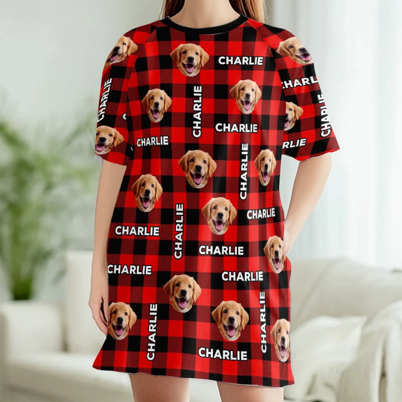 Custom Pet Photo Golden Retriever Gifts for Dog Lovers - Personalized Sleep Tee