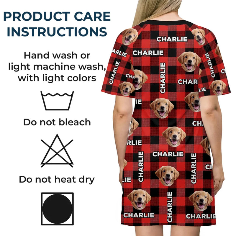 Custom Pet Photo Golden Retriever Gifts for Dog Lovers - Personalized Sleep Tee