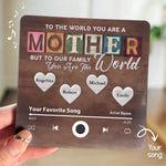 Custom Name Mother Family Song Gifts - Personalized Music Fridge Magnet