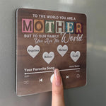 Custom Name Mother Family Song Gifts - Personalized Music Fridge Magnet