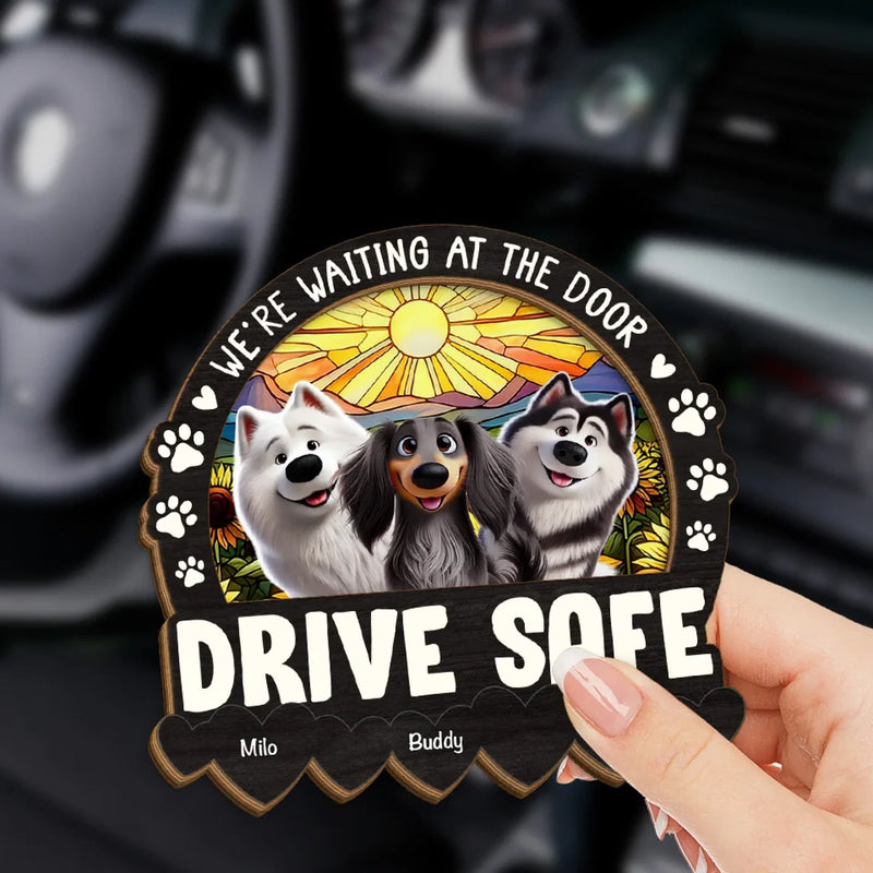 Custom Name Dog Lover Drive Safe Gifts - Personalized Car Visor Clip