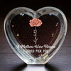 Flowers Bloom In Mother's Garden Of Love - Family Personalized Custom 3D Crystal Heart Shaped - Mother's Day, Gift For Mom, Daughter