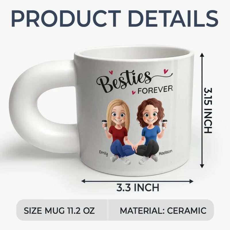 Custom Name Best Friend Gifts for Women - Personalized Chunky Mug