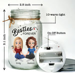 Custom Name Best Friend Gifts for Women - Personalized Mason Jar Light